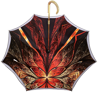 Red gradient luxury umbrella – Swarovski handle profile
