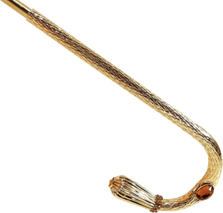 Elegant sunflower umbrella double canopy 24K gold handle