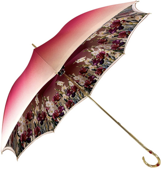 Poppies umbrella – 24K gold handle close-up