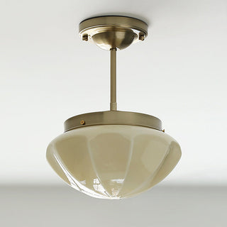 Retro Hallway Ceiling Light – Milky White Vintage Fixture with E27 Bulb