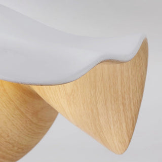 Scandinavian warm ambient ceiling lamp, wood lotus resin
