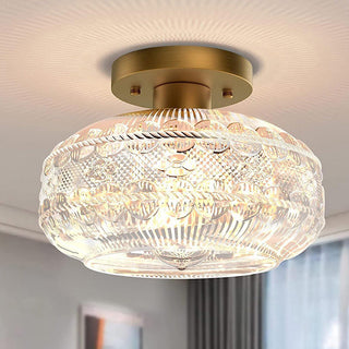 Luxury gold glass ceiling light elegant – semi-flush hallway