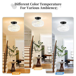 Gold glass ceiling fixture elegant – semi-flush luxury hallway