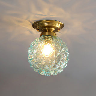 Glass ball pendant ceiling light – contemporary hallway