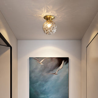 Elegant hallway ceiling lamp glass ball – contemporary