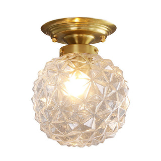 Contemporary Glass Ceiling Light – Clear Glass Ball Pendant for Elegant Hallway Illumination
