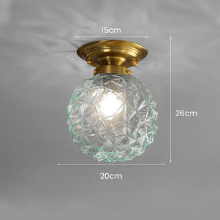 Contemporary Glass Ceiling Light – Clear Glass Ball Pendant for Elegant Hallway Illumination