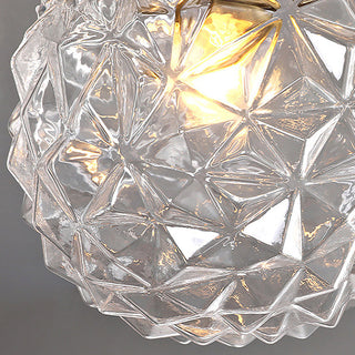 Contemporary Glass Ceiling Light – Clear Glass Ball Pendant for Elegant Hallway Illumination