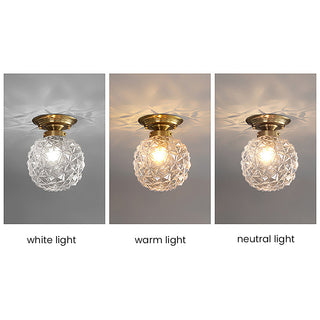 Hallway glass ball ceiling lamp contemporary – clear