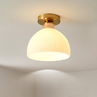 Mini white flush mount ceiling light, elegant hallway lighting