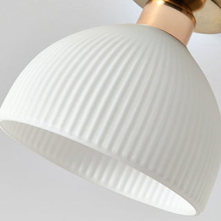 Mini Hallway Ceiling Light - Elegant White Semi-Flush Mount Fixture