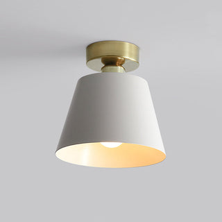 Scandinavian Ceiling Light – Conical Iron Shade Modern Fixture for Dining Room Lighting
