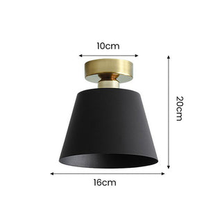 Scandinavian ceiling fixture conical iron – dining close-up