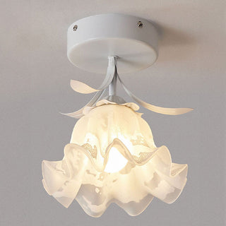 Lámpara de Techo con Forma de Flor - Mini Lámpara de Techo Creativa con Diseño de Hierro y Cristal