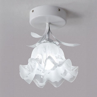Lámpara de Techo con Forma de Flor - Mini Lámpara de Techo Creativa con Diseño de Hierro y Cristal