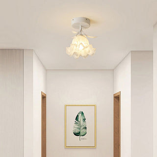 Creative flower ceiling light, mini iron glass design