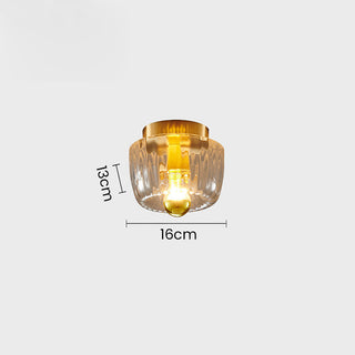 Contemporary clear ceiling lamp mini glass – brass dining