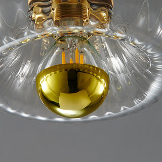 Clear brass ceiling light mini contemporary – glass dining