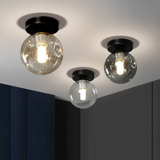 Nordic Glass Ceiling Light – Modern Clear Glass Pendant for Dining Room