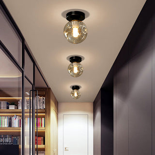 Modern Nordic glass ceiling lamp – clear pendant close-up