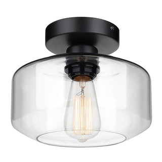 Nordic silver ceiling lamp clear glass – flush mount