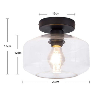 Silver black ceiling fixture Nordic glass – flush mount