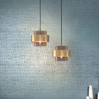 Iron and glass classic pendant lamp — dining room ceiling fixture