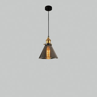 Nordic pendant lamp with adjustable clear glass shade