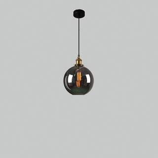 Bedside clear glass pendant — Scandinavian adjustable lamp