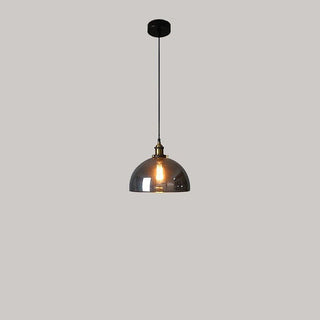 Nordic bedside pendant with clear glass and adjustable cord