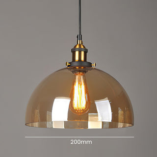 Suspension nordique – Lampe à suspendre réglable en verre transparent avec cadre en fer pour chevet