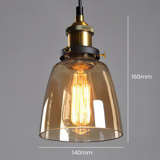 Suspension nordique – Lampe à suspendre réglable en verre transparent avec cadre en fer pour chevet