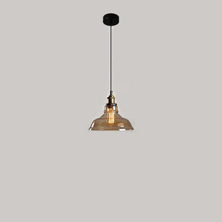 Nordic pendant with clear glass shade for bedside lamp