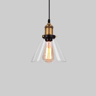 Suspension nordique – Lampe à suspendre réglable en verre transparent avec cadre en fer pour chevet