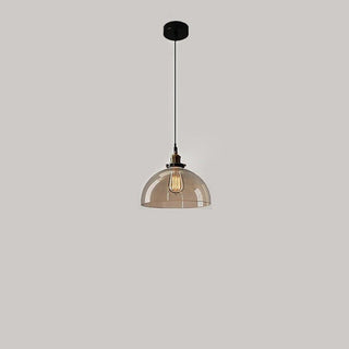 Nordic clear glass pendant with adjustable cord — bedside