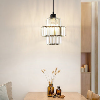 Colgante de techo dorado – Lámpara de techo de cristal de lujo | Lámpara elegante para comedor