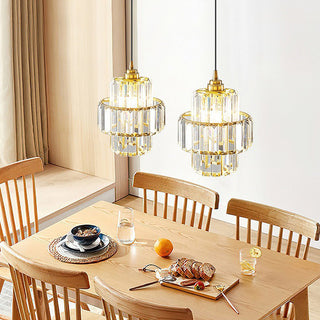 Luxury gold glass pendant close-up — elegant dining ceiling lamp