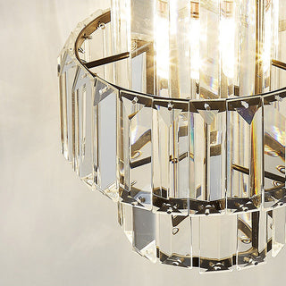 Colgante de techo dorado – Lámpara de techo de cristal de lujo | Lámpara elegante para comedor