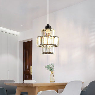 Gold glass pendant top view — luxury elegant dining fixture