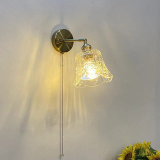Mini glass pendant from below — vintage clear adjustable ceiling