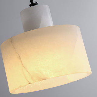 Suspension en marbre blanc – Luminaire suspendu industriel réglable avec ampoule E27