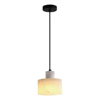 Suspension en marbre blanc – Luminaire suspendu industriel réglable avec ampoule E27