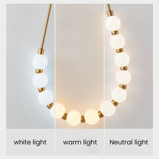 Modern loop LED acrylic white wall lamp — elegant dimmable