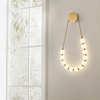 Elegant white acrylic loop wall light — modern dimmable LED sconce