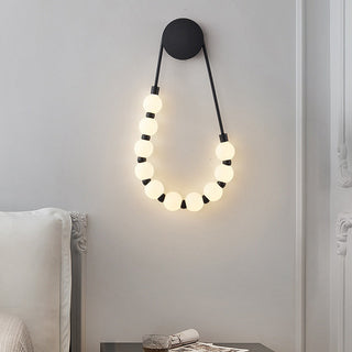 Dimmable white loop acrylic LED wall sconce — elegant