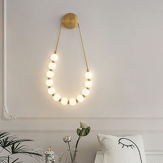 White acrylic loop LED wall sconce dimmable — elegant modern