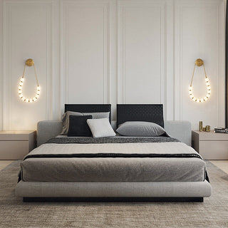 White acrylic loop wall sconce dimmable — elegant modern fixture