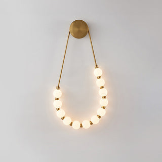 White dimmable loop LED acrylic wall sconce — elegant
