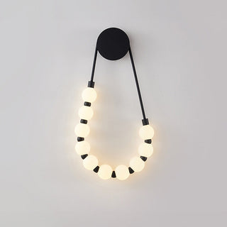 Acrylic white loop wall sconce detail — modern dimmable LED