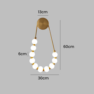 Acrylic loop LED dimmable wall lamp — elegant white sconce